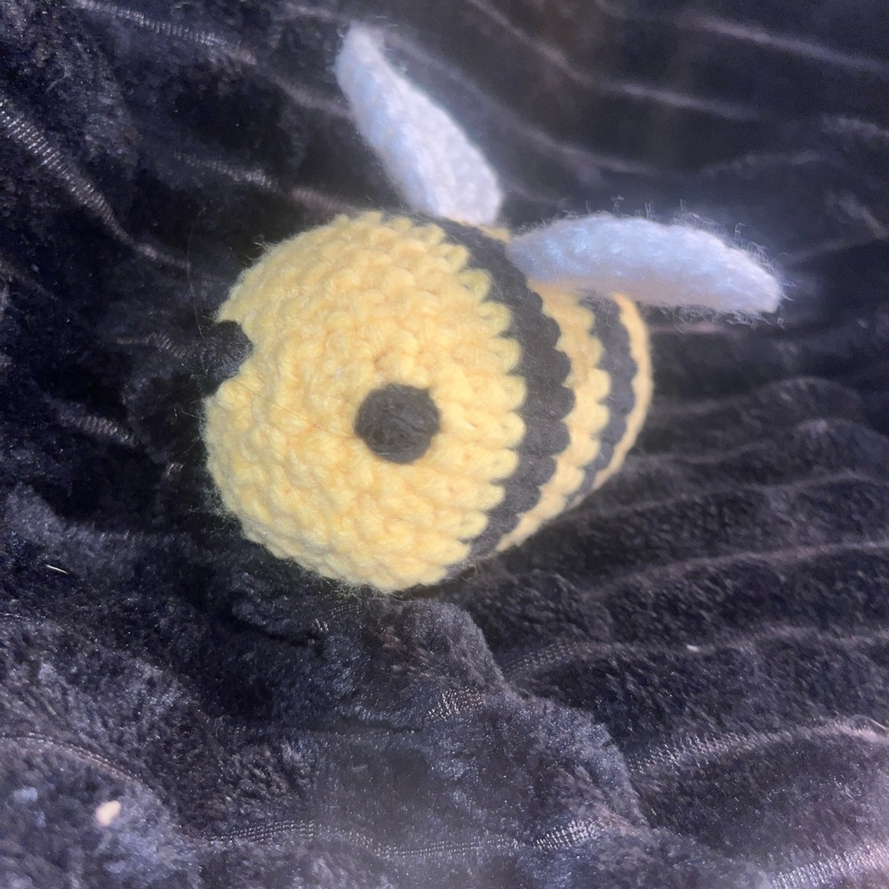 Handmade crochet bee